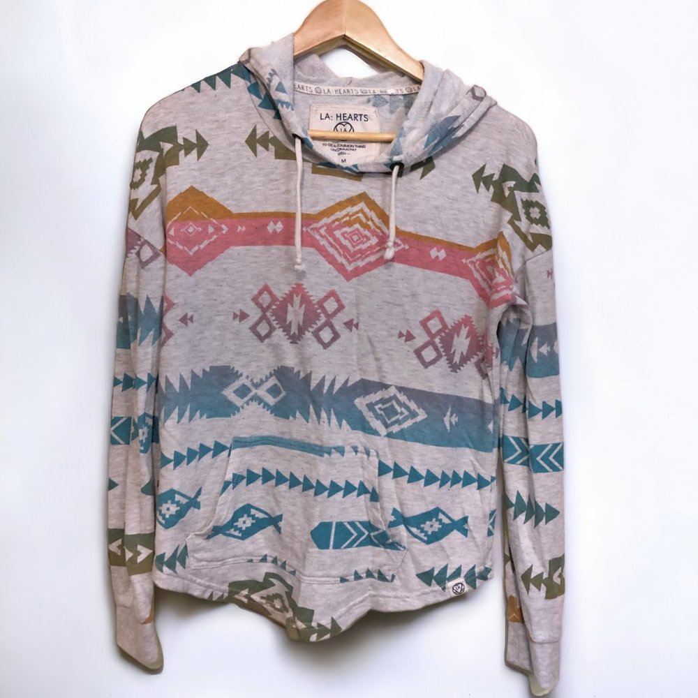 L.A Hearts | Rainbow Aztec Print Sweatshirt